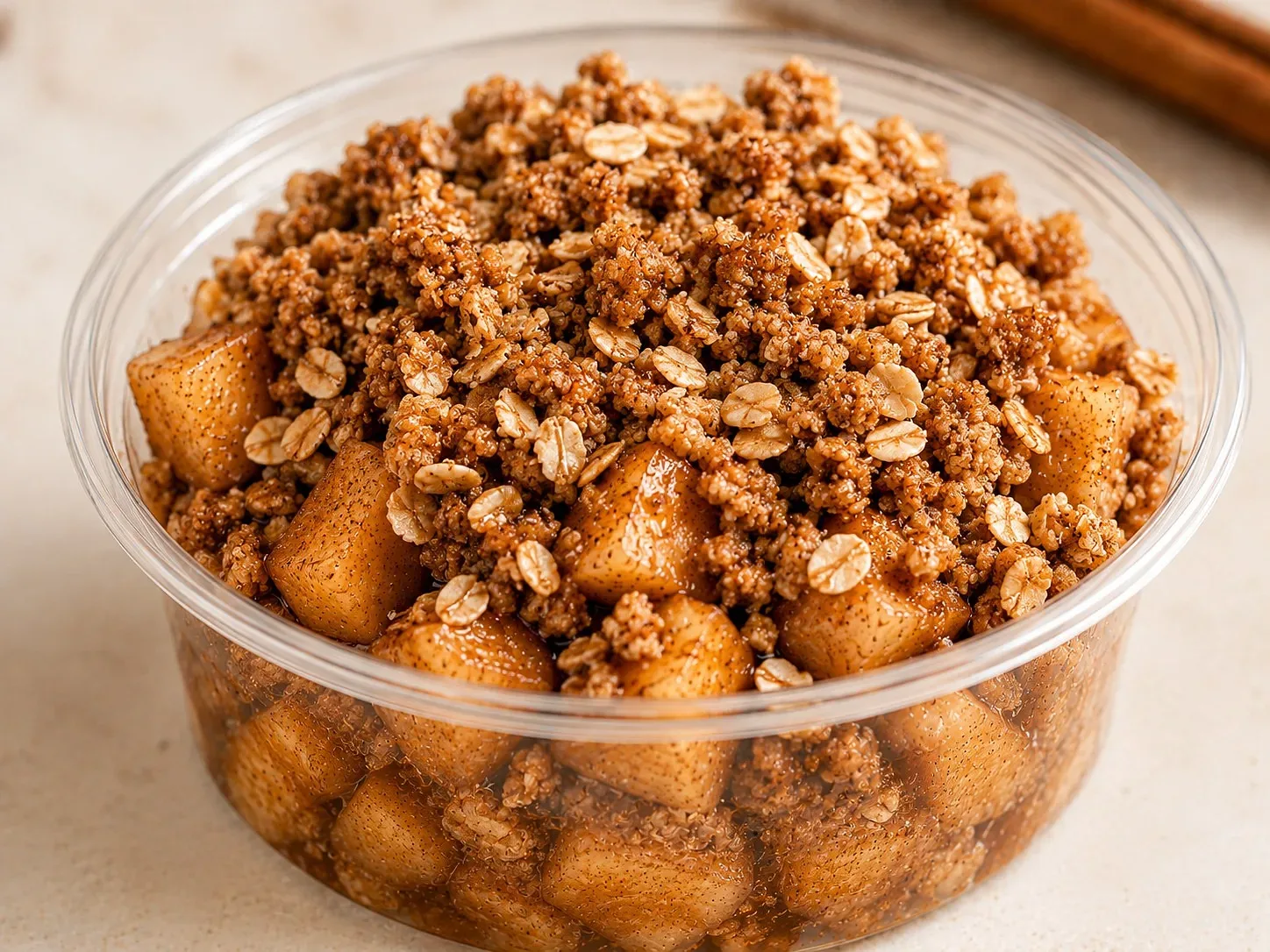 Baked Apple w/ Cinnamon Oat Topping