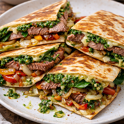 Grilled Flank Steak Quesadilla