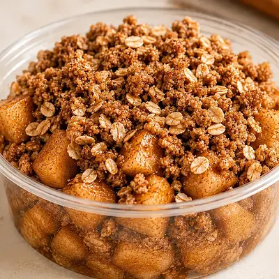 Baked Apple w/ Cinnamon Oat Topping