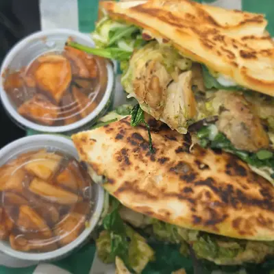 Tuscan Pesto Chicken Melt Quesadilla