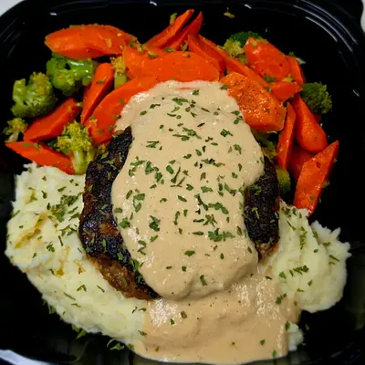Steakhouse Meat Loaf - Mashed Cauliflower